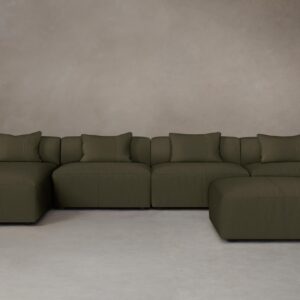 The Breuer Modular Sectional - Pebbled Leather Truffle