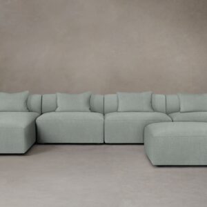 The Breuer Modular Sectional - Performance Mélange Weave Seaglass