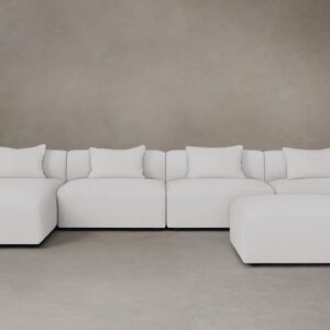 The Breuer Modular Sectional - Performance Linen Weave Pure White