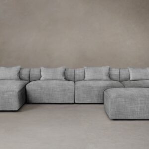 The Breuer Modular Sectional - Performance Textured Tweed Alpine