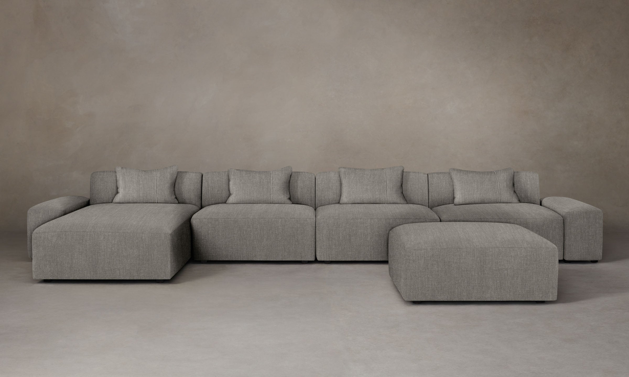 The Breuer Modular Sectional - Performance Tweed Oatmeal