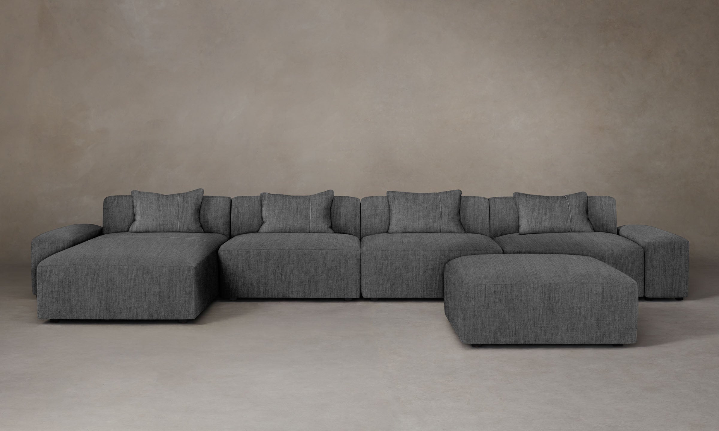 The Breuer Modular Sectional - Performance Tweed Smoke