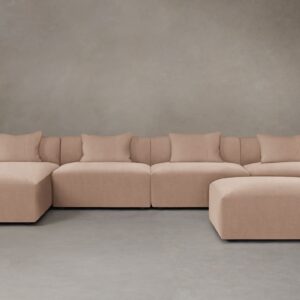 The Breuer Modular Sectional - Performance Velvet Dusty Rose