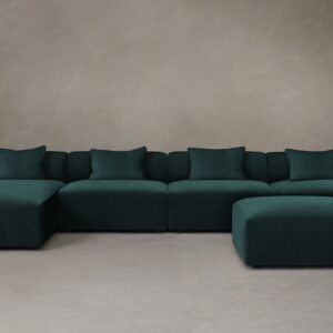 The Breuer Modular Sectional - Performance Velvet Emerald