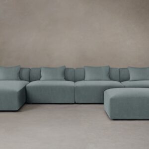 The Breuer Modular Sectional - Performance Velvet Sky