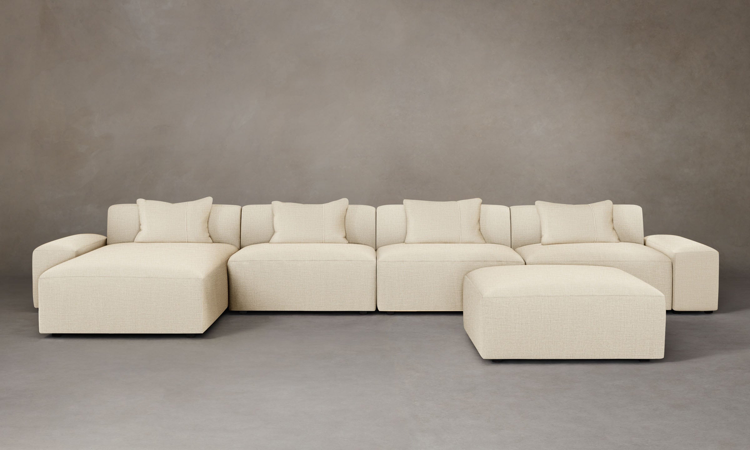 The Breuer Modular Sectional - Performance Woven Chenille Desert