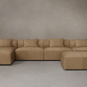 The Breuer Modular Sectional - Tuscan Leather Camel