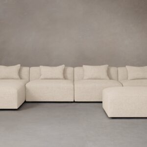 The Breuer Modular Sectional - Heritage Belgian Linen Husk