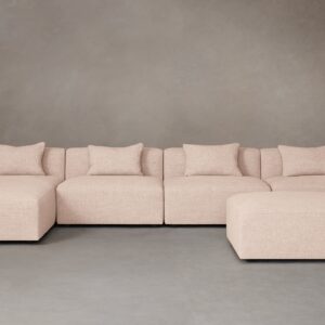 The Breuer Modular Sectional - Heritage Belgian Linen Petal