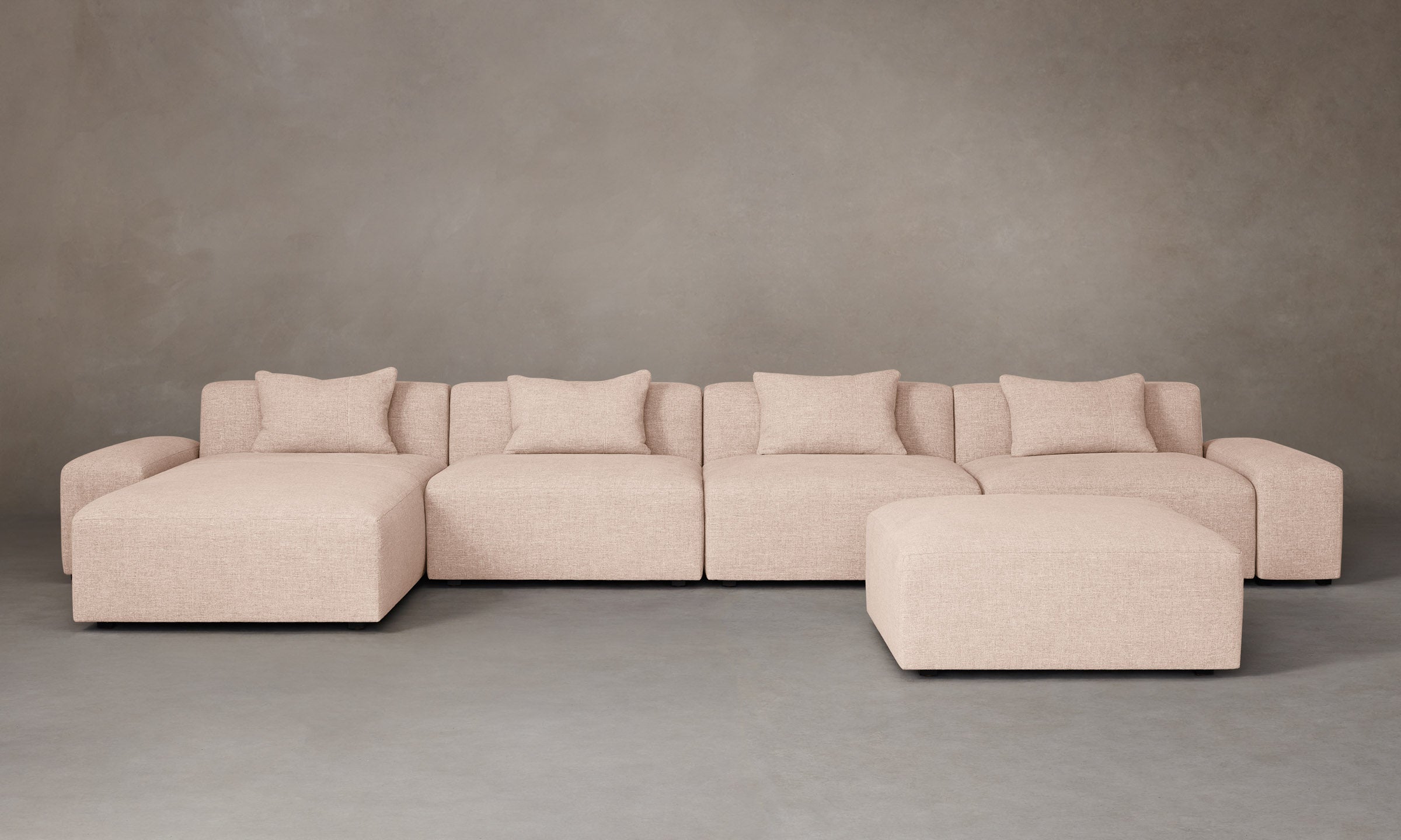The Breuer Modular Sectional - Heritage Belgian Linen Petal