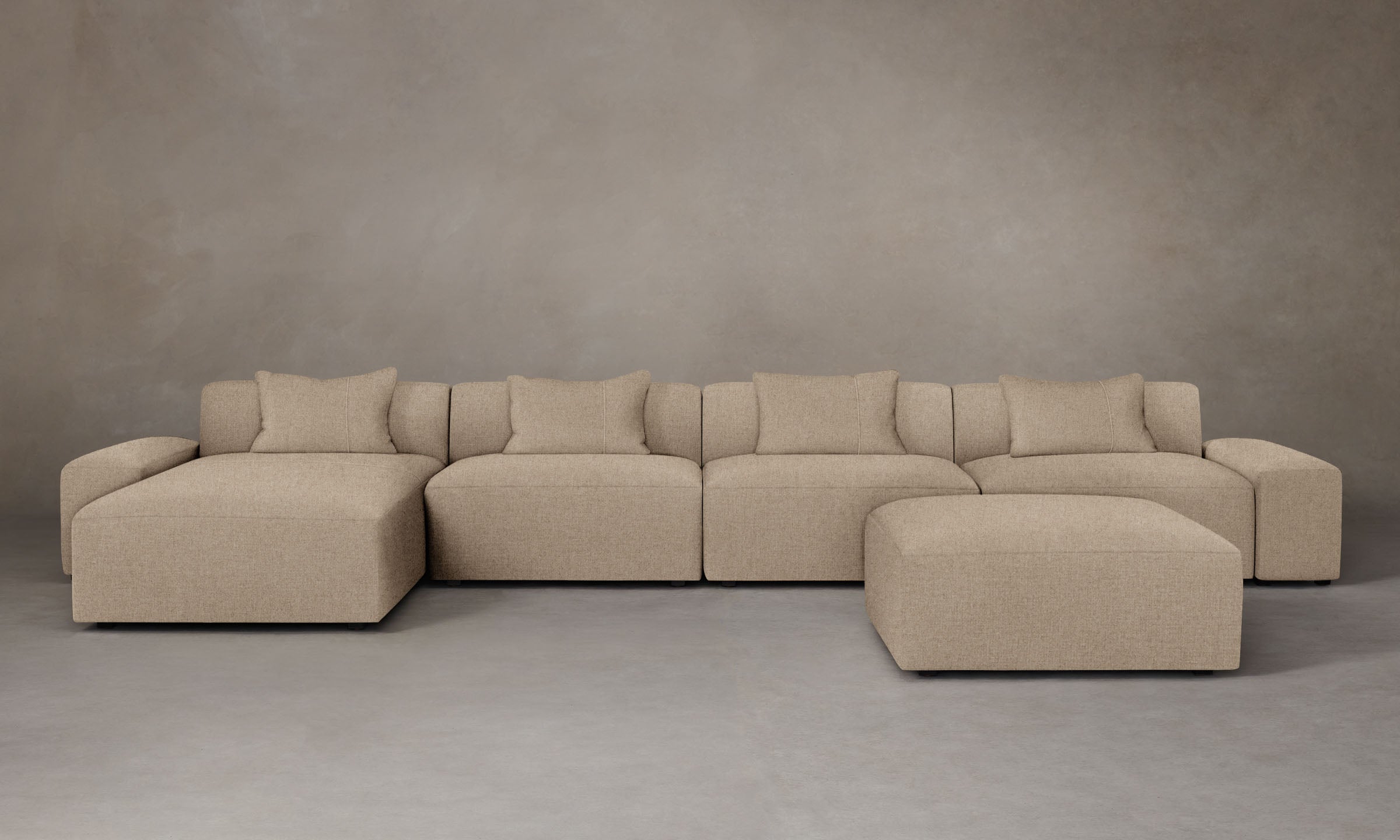 The Breuer Modular Sectional - Italian Brushed Wool Fox