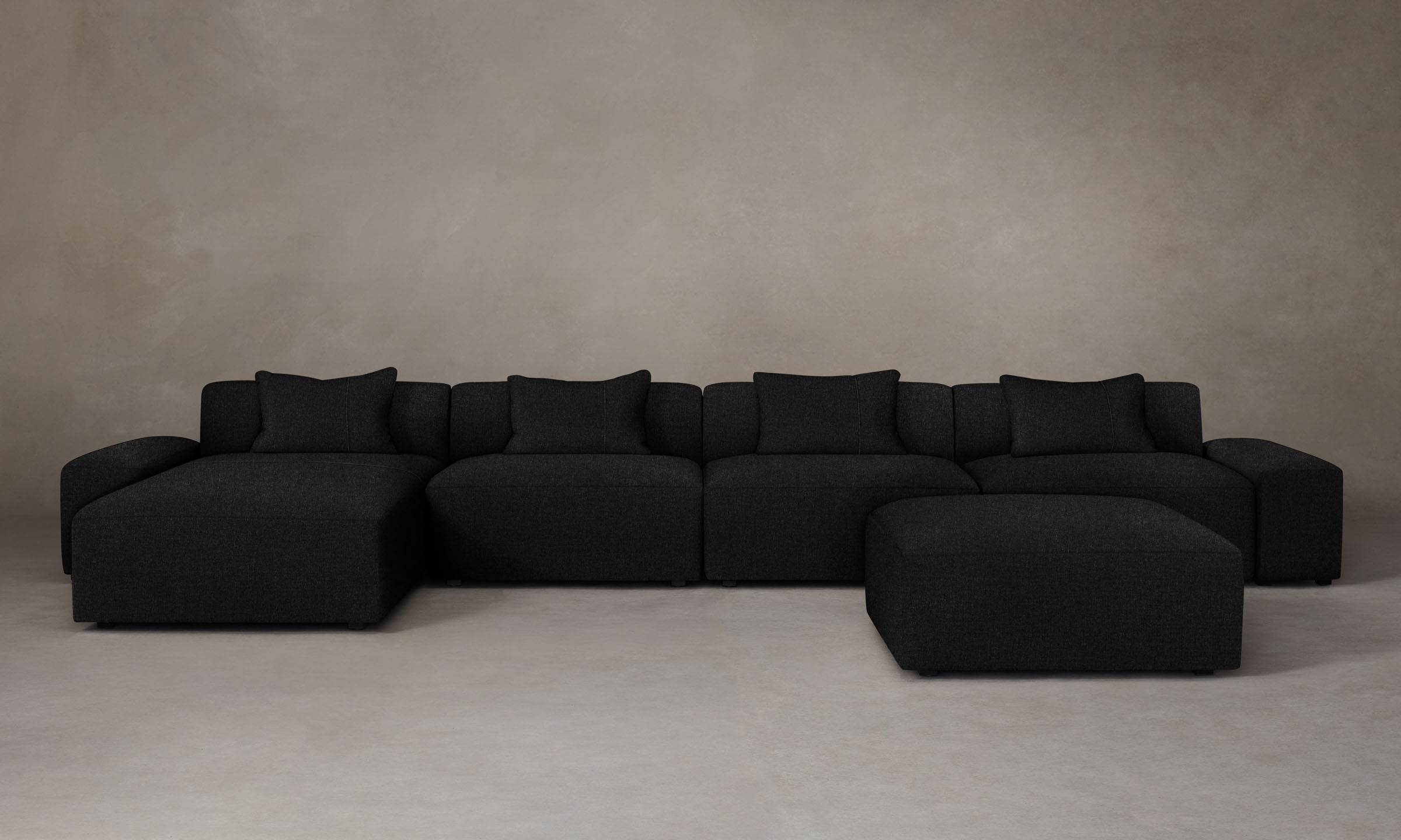 The Breuer Modular Sectional - Italian Brushed Wool Pepper