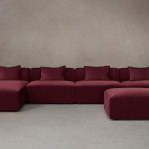 The Breuer Modular Sectional - Performance Velvet Merlot