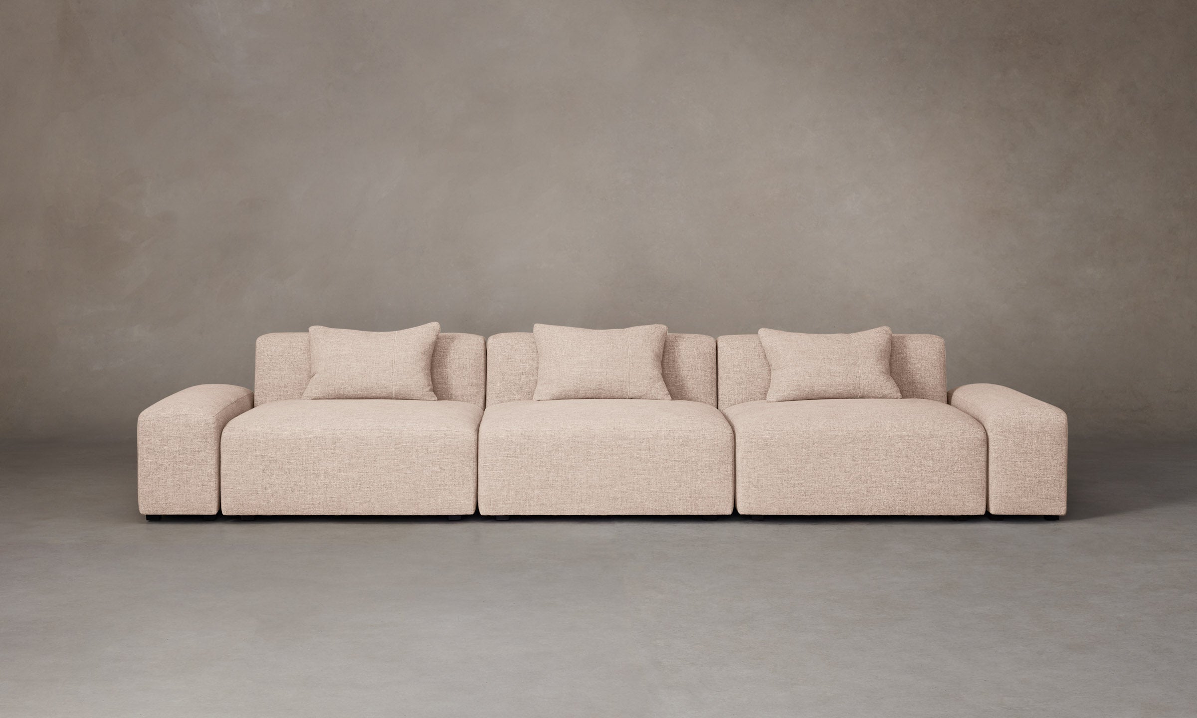 The Breuer Modular Sofa - Heritage Belgian Linen Petal