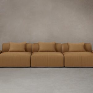 The Breuer Modular Sofa - Pebbled Leather Latte