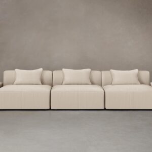 The Breuer Modular Sofa - Pebbled Leather Stone