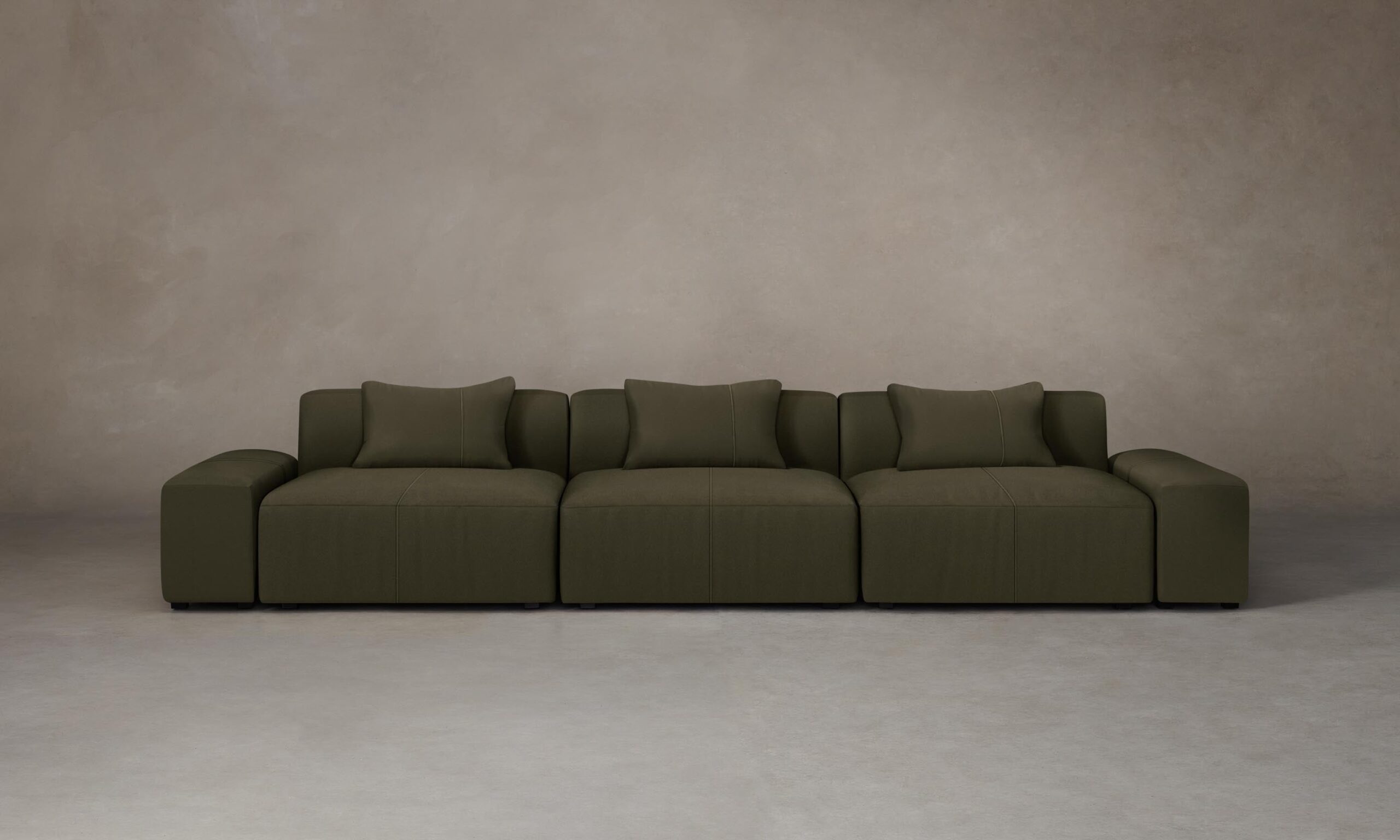 The Breuer Modular Sofa - Pebbled Leather Truffle
