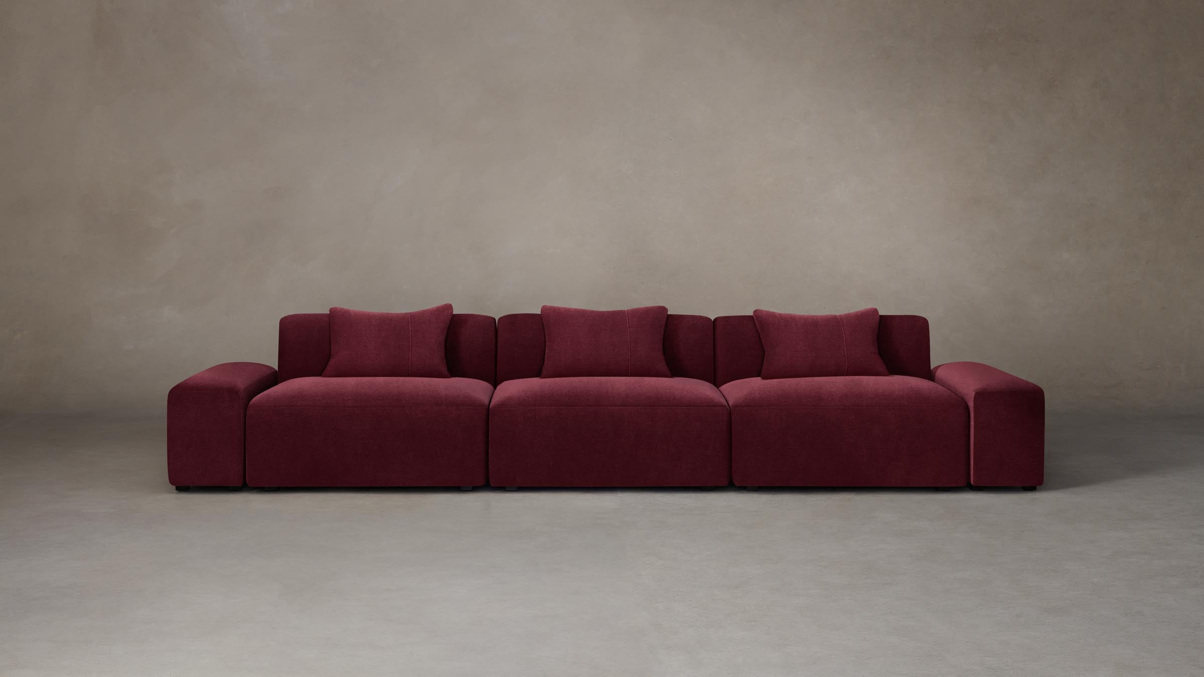 The Breuer Modular Sofa - Performance Velvet Merlot