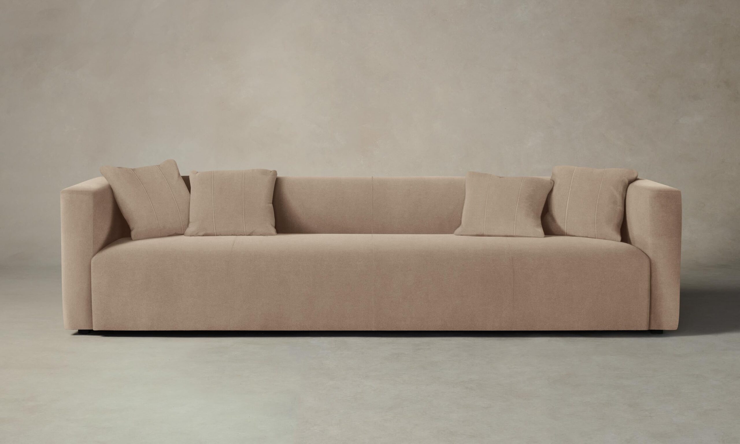The Breuer Sofa - Performance Velvet Taupe