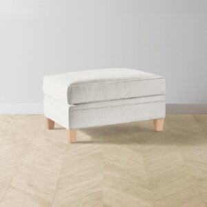 carmine-ottoman_belgian-linen-egret_driftwood2.0.jpg The Carmine Ottoman - Heritage Belgian Linen Egret