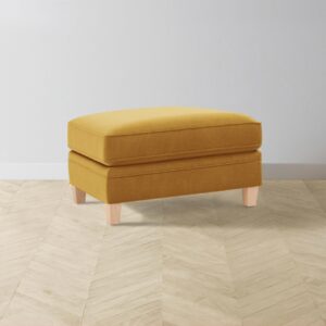 The Carmine Ottoman - Mohair Amber