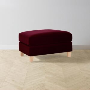 The Carmine Ottoman - Mohair Crimson