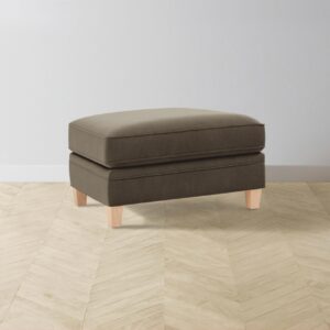 The Carmine Ottoman - Mohair Mink