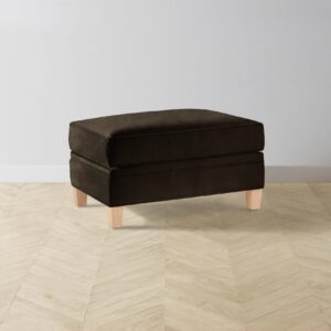 The Carmine Ottoman - Nubuck Leather Espresso