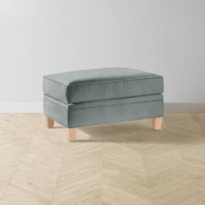 The Carmine Ottoman - Nubuck Leather Tide