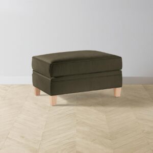 The Carmine Ottoman - Pebbled Leather Truffle