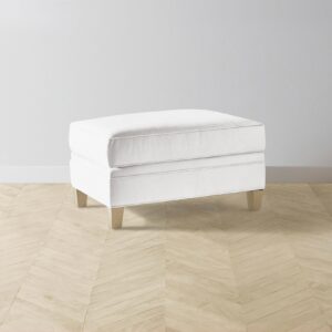 The Carmine Ottoman - Performance Bouclé Polar