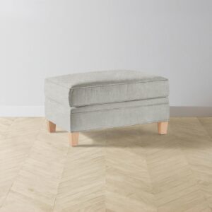 The Carmine Ottoman - Performance Mélange Weave Flint