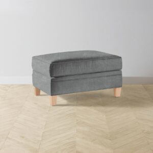 The Carmine Ottoman - Performance Mélange Weave Night
