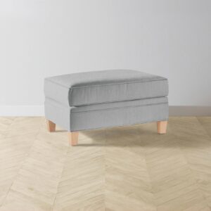 The Carmine Ottoman - Performance Linen Weave Cloud