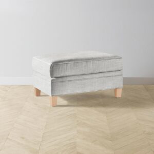 The Carmine Ottoman - Performance Textured Tweed Dove