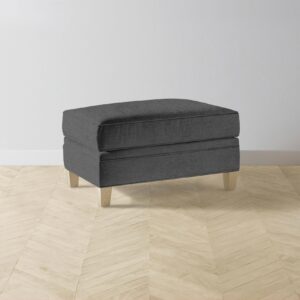 The Carmine Ottoman - Performance Tweed Char