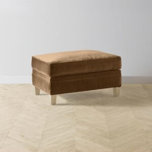 The Carmine Ottoman - Performance Velvet Cider