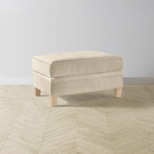 The Carmine Ottoman - Tuscan Leather Bisque