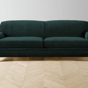 carmine-sofa_performance-velvet-emerald_driftwood2.0.jpg The Carmine Sofa - Performance Velvet Emerald
