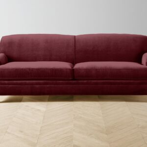 carmine-sofa_performance-velvet-merlot_driftwood2.0.jpg The Carmine Sofa - Performance Velvet Merlot