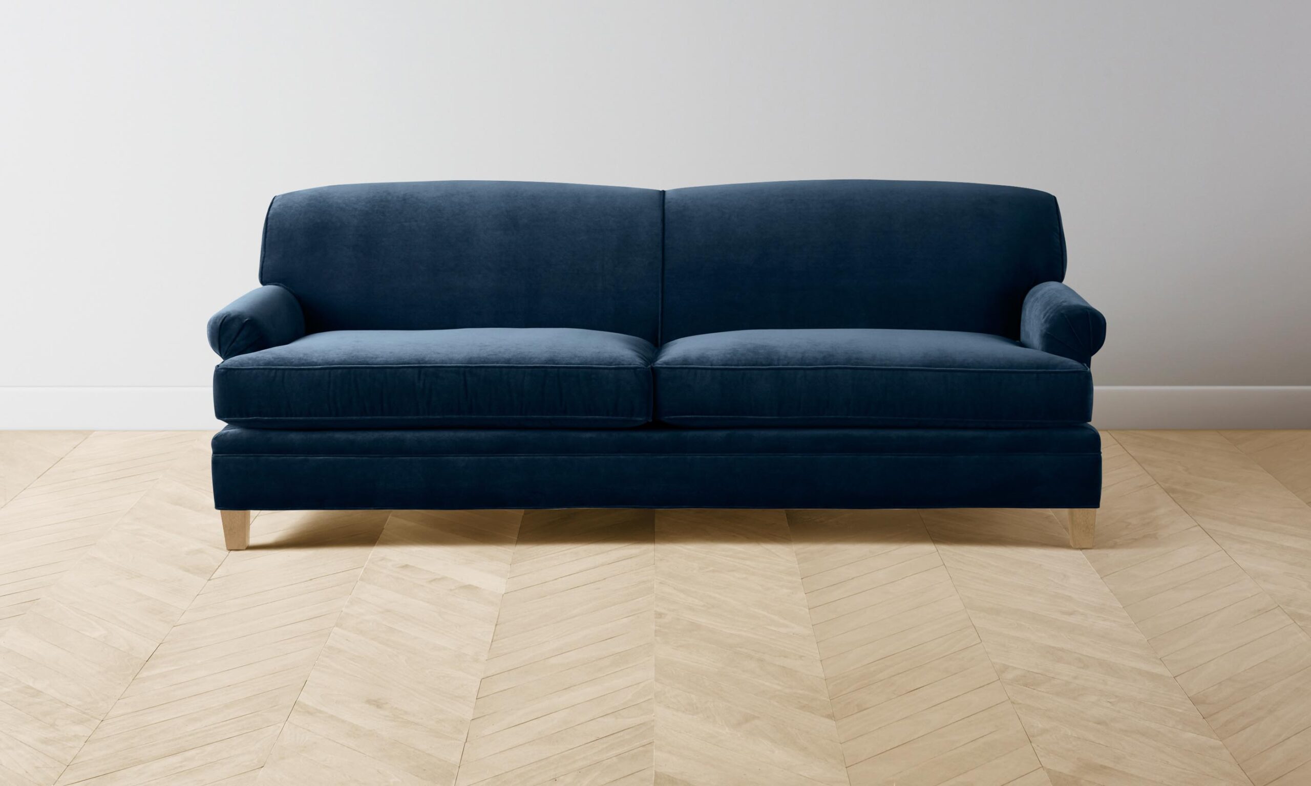The Carmine Sofa - Performance Velvet Sapphire