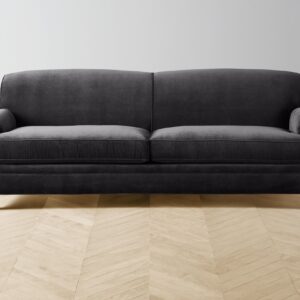 carmine-sofa_performance-velvet-slate_driftwood2.0.jpg The Carmine Sofa - Performance Velvet Slate
