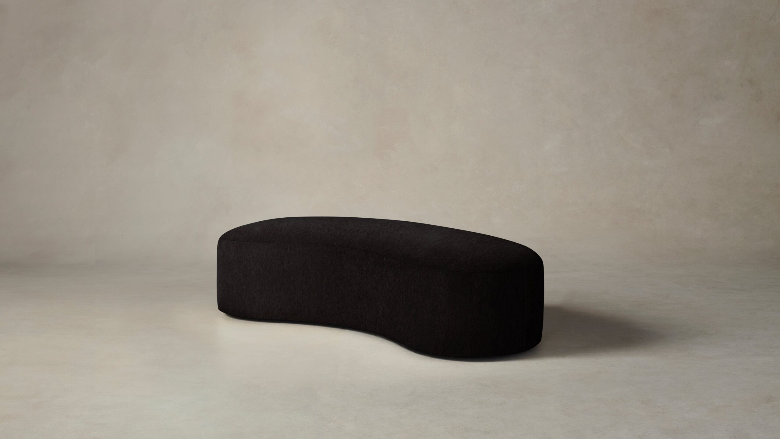 The Chelsea Daybed - Deep Pile Mohair Noir