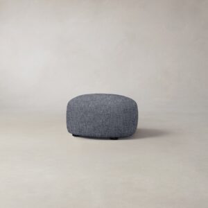 The Chelsea Ottoman - Heritage Belgian Linen Lake