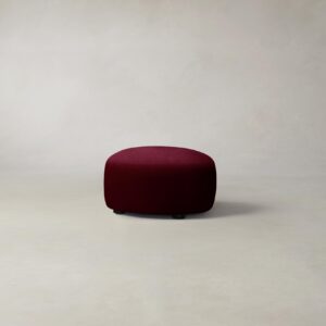 The Chelsea Ottoman - Mohair Crimson