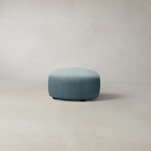 The Chelsea Ottoman - Mohair Slate Blue