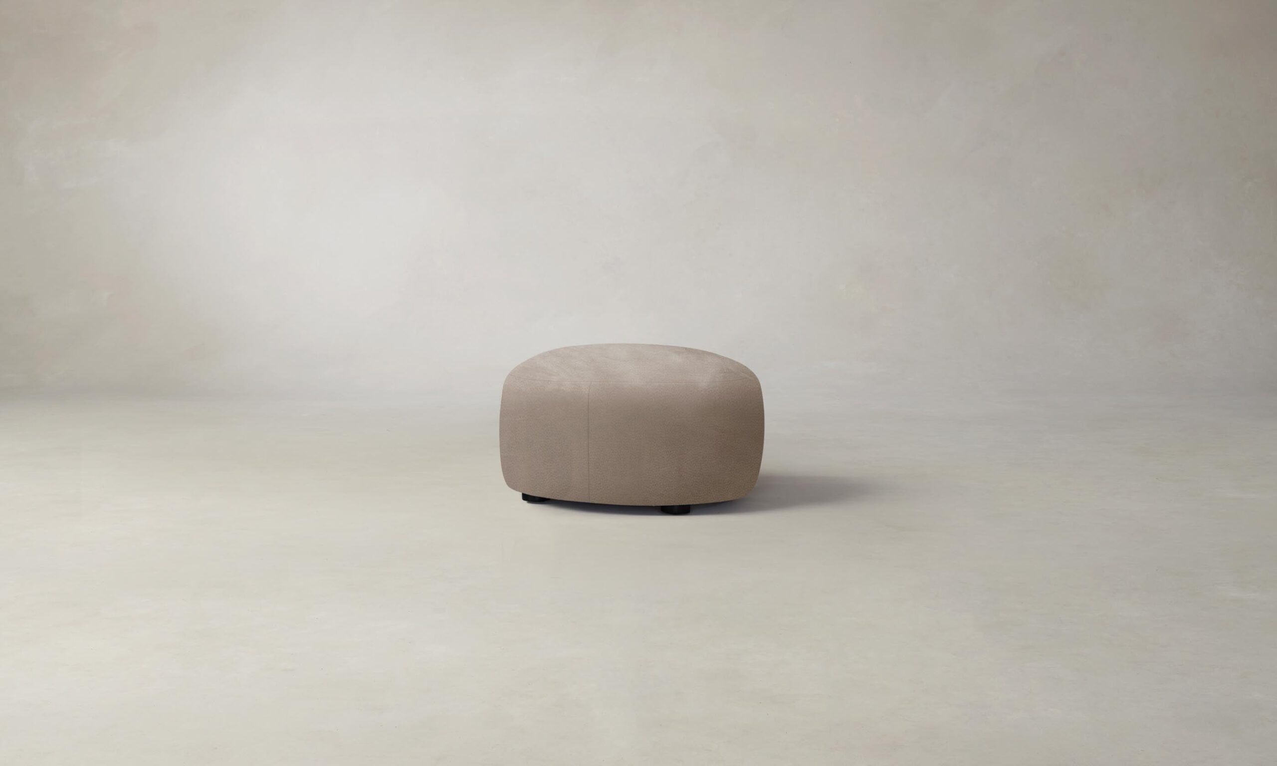 The Chelsea Ottoman - Nubuck Leather Fawn