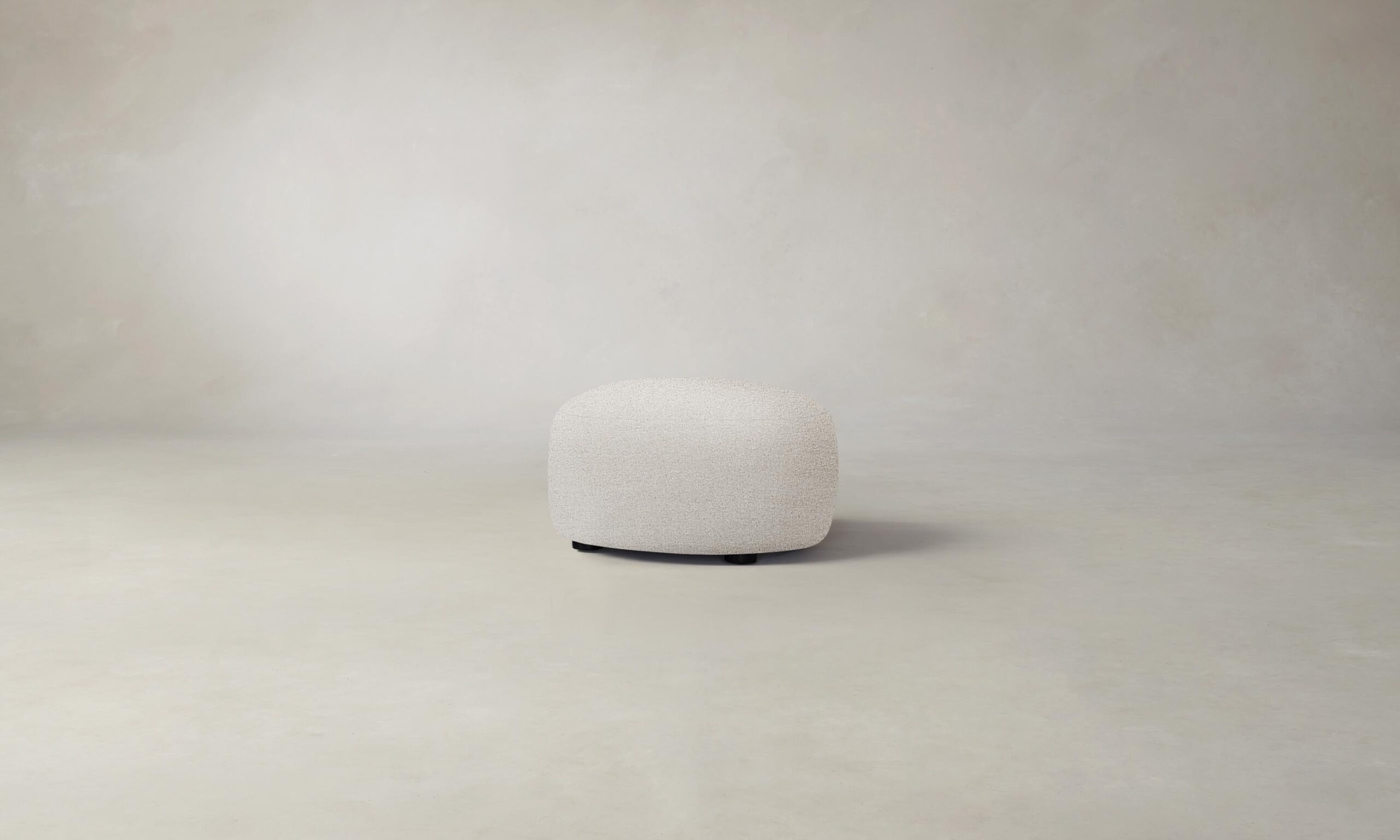 The Chelsea Ottoman - Performance Bouclé Polar