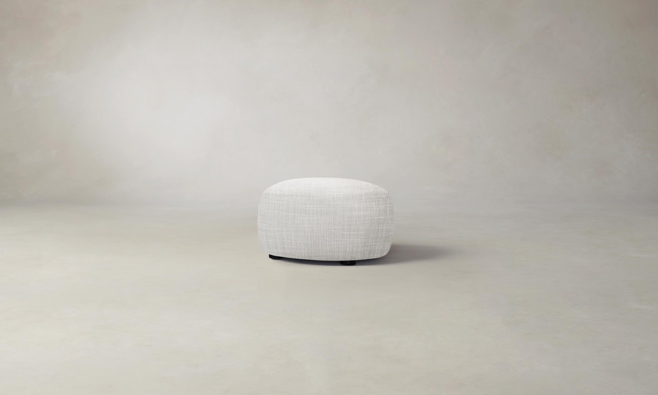 The Chelsea Ottoman - Performance Textured Tweed Snow