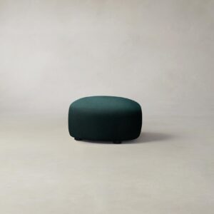 chelsea-ottoman_performance-velvet-emerald_charcoal_round2.0.jpg The Chelsea Ottoman - Performance Velvet Emerald
